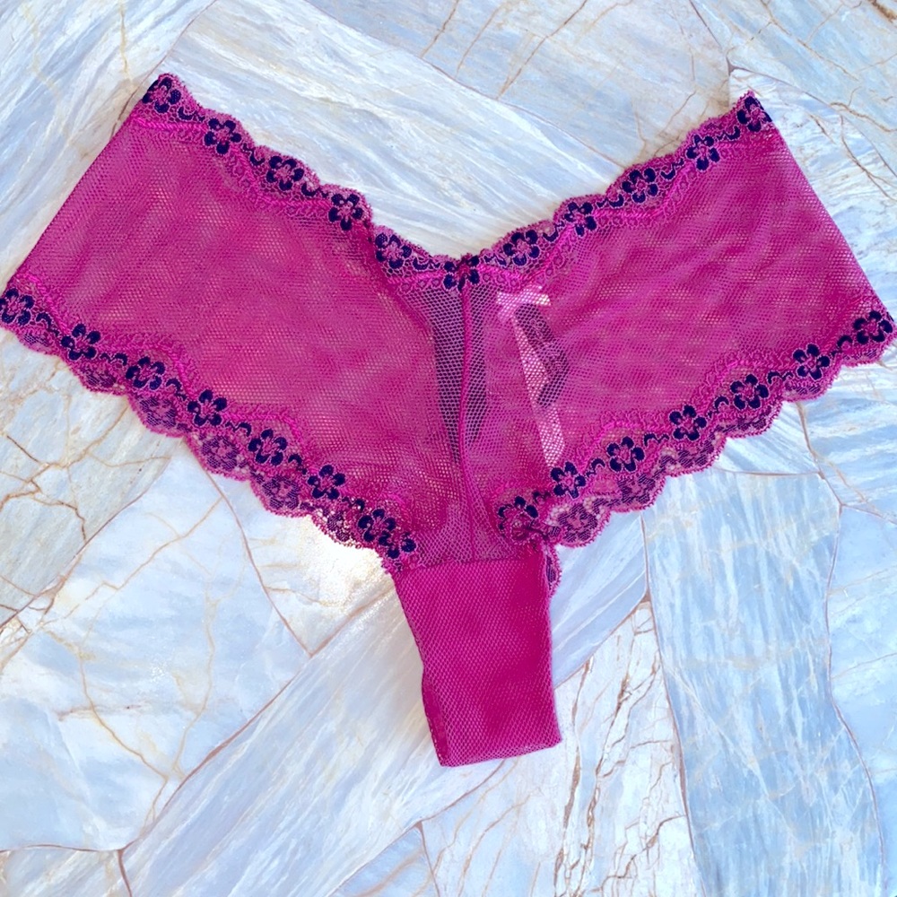 Pink Rare‎ Sexy Little Things Panty Mesh Lace Trim Limited Edition SLT